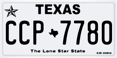TX license plate CCP7780