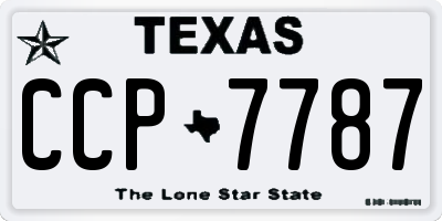 TX license plate CCP7787