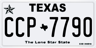 TX license plate CCP7790