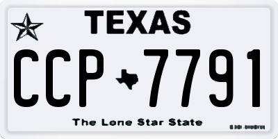 TX license plate CCP7791