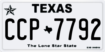 TX license plate CCP7792