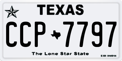 TX license plate CCP7797