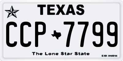 TX license plate CCP7799