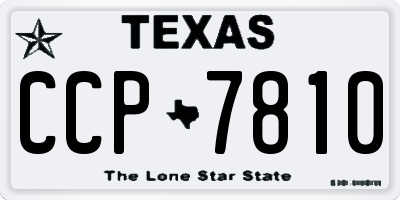 TX license plate CCP7810