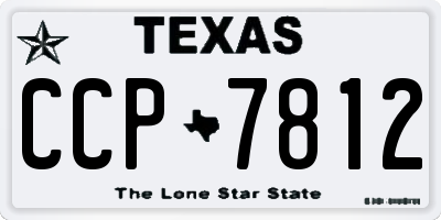 TX license plate CCP7812