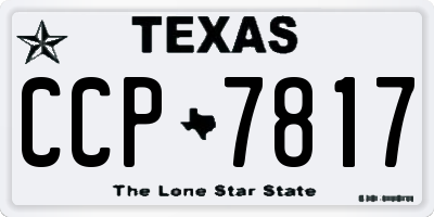 TX license plate CCP7817