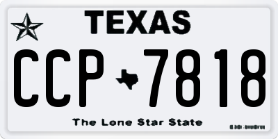 TX license plate CCP7818