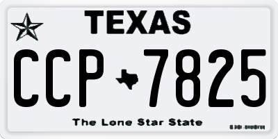 TX license plate CCP7825