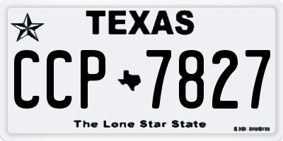 TX license plate CCP7827