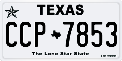 TX license plate CCP7853
