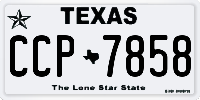 TX license plate CCP7858