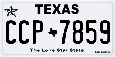 TX license plate CCP7859