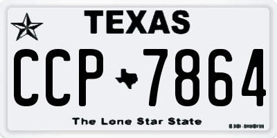 TX license plate CCP7864