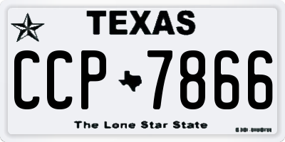 TX license plate CCP7866