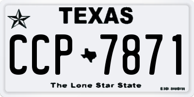 TX license plate CCP7871