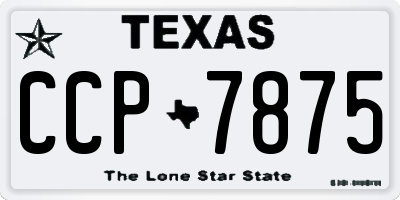 TX license plate CCP7875