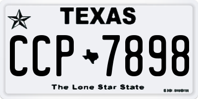TX license plate CCP7898