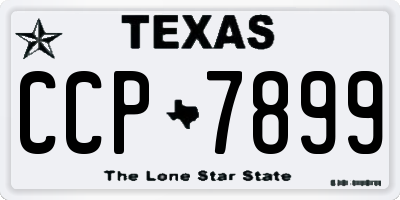 TX license plate CCP7899