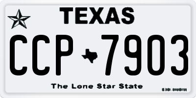 TX license plate CCP7903