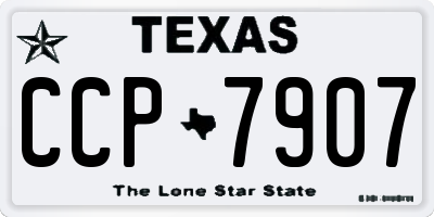 TX license plate CCP7907