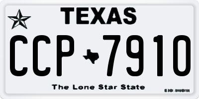 TX license plate CCP7910