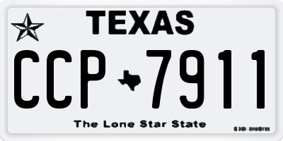 TX license plate CCP7911