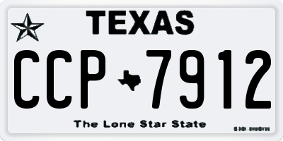 TX license plate CCP7912
