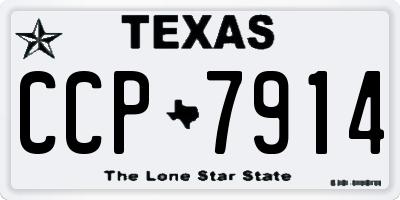 TX license plate CCP7914