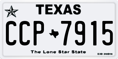 TX license plate CCP7915