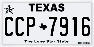 TX license plate CCP7916