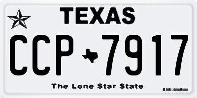 TX license plate CCP7917