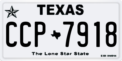 TX license plate CCP7918