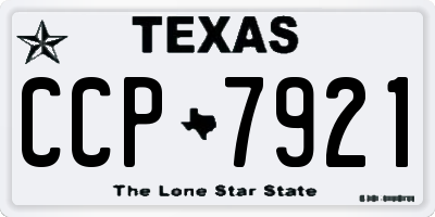 TX license plate CCP7921