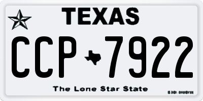 TX license plate CCP7922