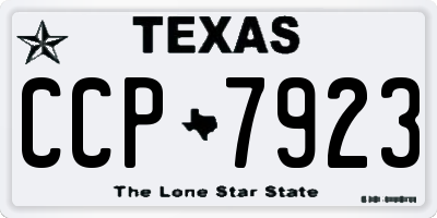 TX license plate CCP7923