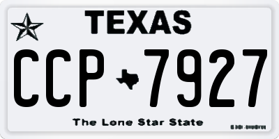 TX license plate CCP7927