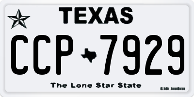 TX license plate CCP7929