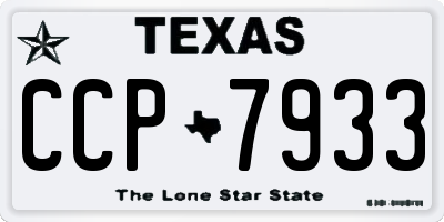 TX license plate CCP7933