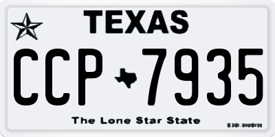 TX license plate CCP7935