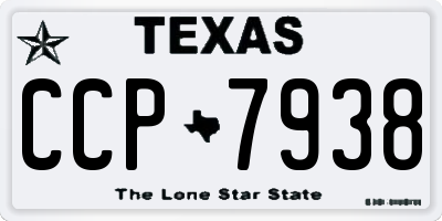 TX license plate CCP7938