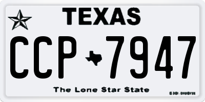 TX license plate CCP7947