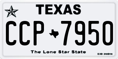 TX license plate CCP7950