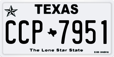 TX license plate CCP7951