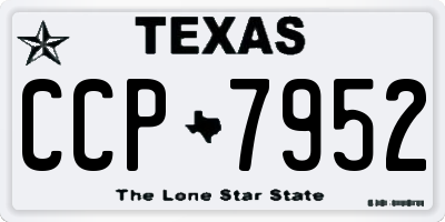 TX license plate CCP7952