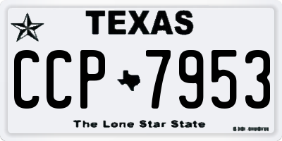 TX license plate CCP7953