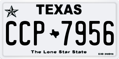 TX license plate CCP7956