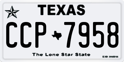 TX license plate CCP7958