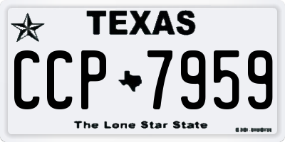 TX license plate CCP7959