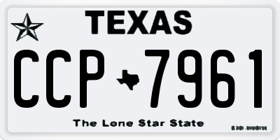 TX license plate CCP7961