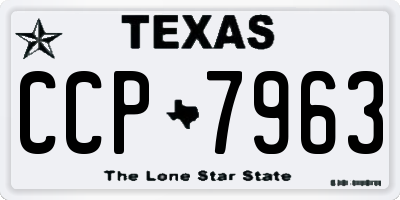 TX license plate CCP7963